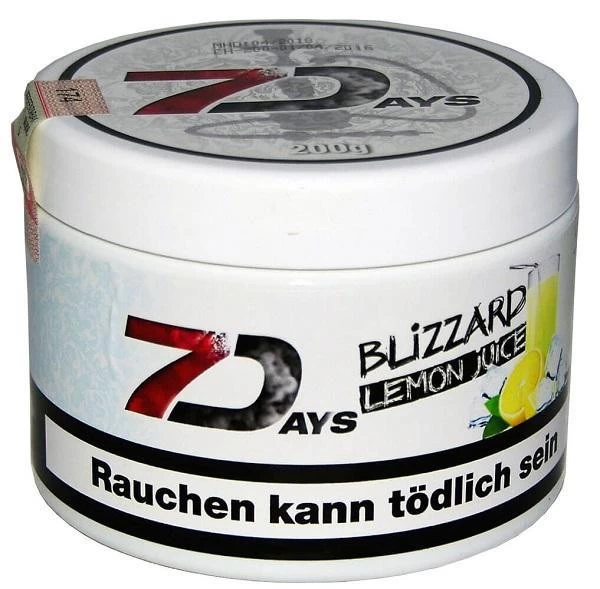 Табак 7 Days Blizzard Lemon Juice (Ледяной Лемонный Сок) 200 гр