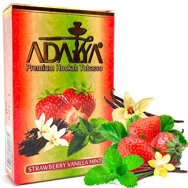 Табак Adalya Strawberry Vanilla Mint (Клубника Ваниль Мята) 50гр