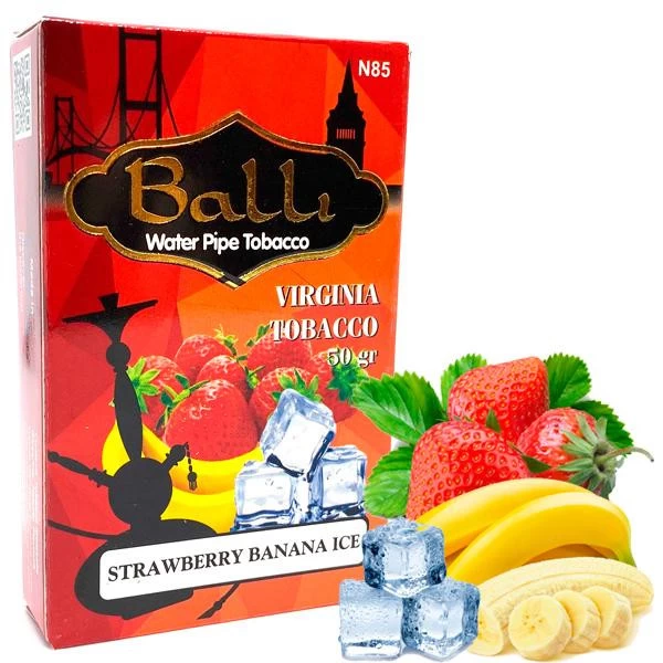 Табак Balli Strawberry Banana Ice (Клубника Банан Лед) 50 гр