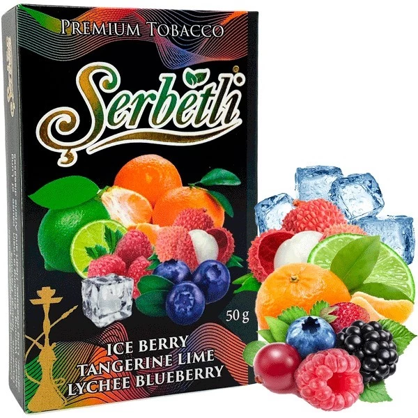 Табак Serbetli Ice Berry Tangerine Lime Lychee Blueberry (Лед Ягода Мандарин Лайм Личи Черника) 50гр