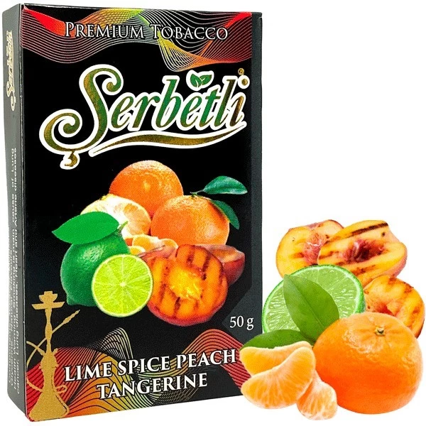 Табак Serbetli Lime Spice Peach Tangerine (Лайм Спайс Персик Мандарин) 50гр