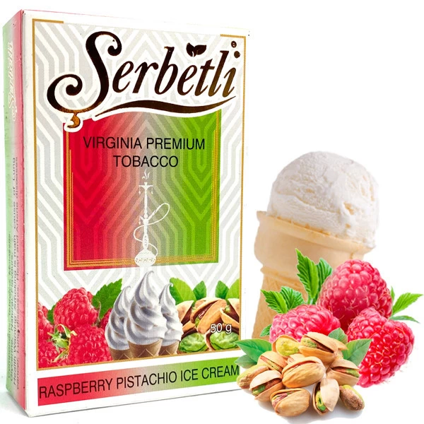 Табак Serbetli Raspberry Pistachio Ice Cream (Фисташковое Мороженое Малина) 50гр