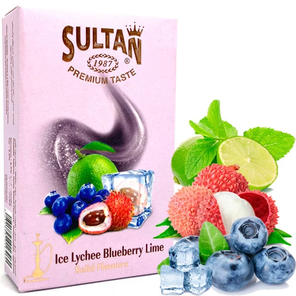 Табак Sultan Ice Lychee Blueberry Lime (Личи Черника Лайм Лед) 50 гр