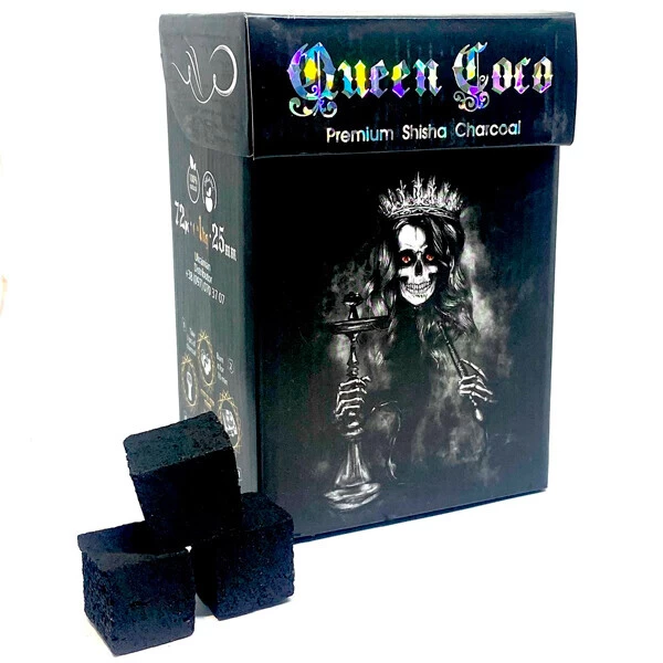 Уголь кокосовый Queen Coco 1кг 72кубика в упаковке