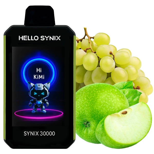 Одноразовая электронная сигарета Hello Synix Grape Apple (Виноград Яблоко) (30000 Затяжек)