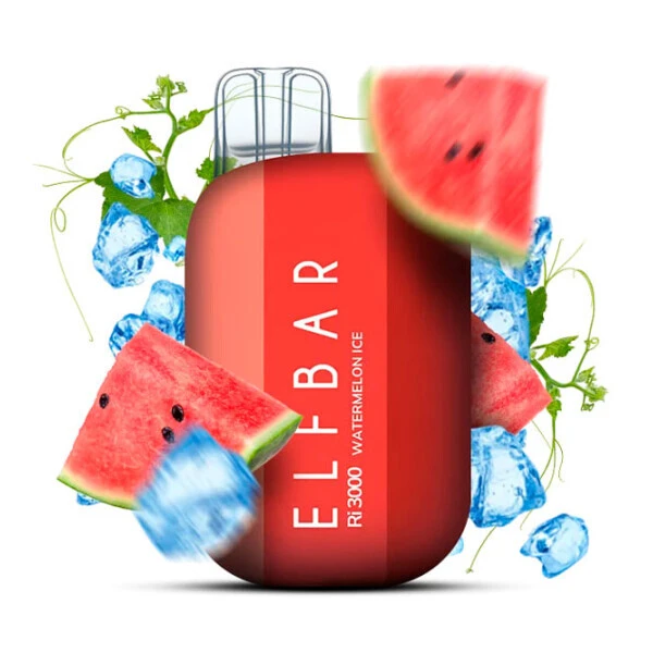 Одноразовая электронная сигарета Elf Bar Ri Watermelon Ice (Арбуз Лед) (3000 Затяжек)