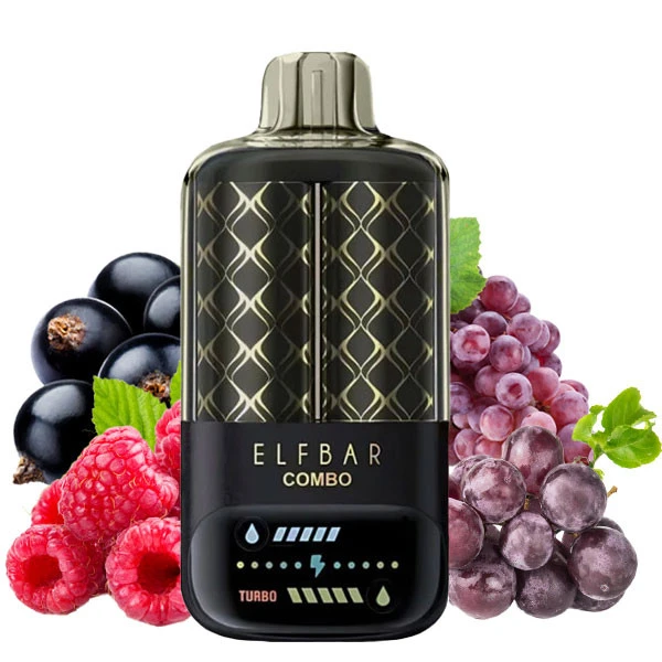Одноразовая электронная сигарета Elf Bar Combo Blackcurrant Raspberry + Grape (Черная Смородина Малина + Виноград) (25000 Затяжек)