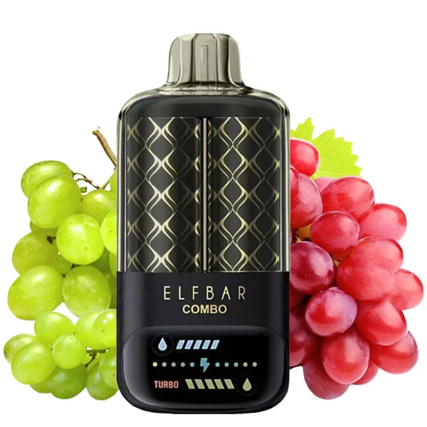 Одноразовая электронная сигарета Elf Bar Combo Green Grape + Grape (Зеленый Виноград + Виноград) (25000 Затяжек)