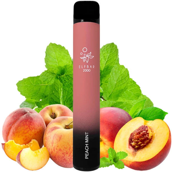 Одноразова електронна сигарета Elf Bar E-Shisha Peach Mint (Персик М'ята) (2000 Затяжок)
