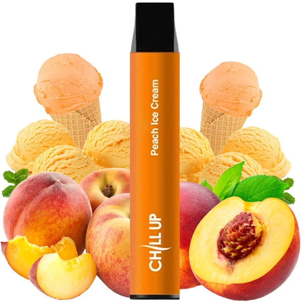 Одноразовая электронная сигарета Chill Up Peach Ice Cream (Персик Мороженое) (1800 Затяжек)