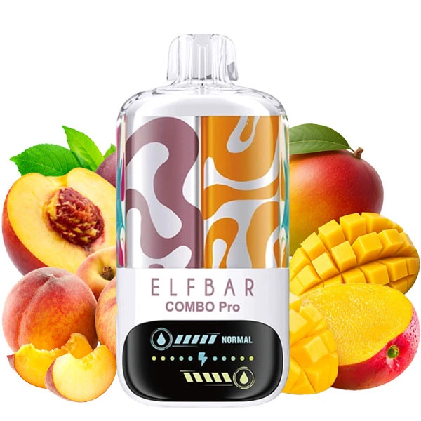 Одноразова електронна сигарета Elf Bar Combo Pro Peach & Triple Mango (Персик & Тріпл Манго) (30000 Затяжок)