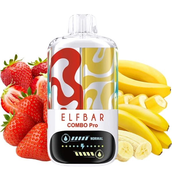 Одноразовая электронная сигарета Elf Bar Combo Pro Strawberry & Banana (Клубника & Банан) (30000 Затяжек)