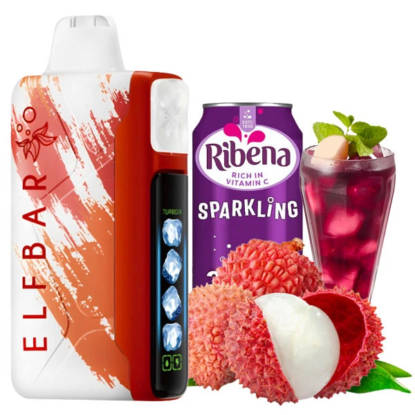 Одноразовая электронная сигарета Elf Bar Ice King Ribena Lychee (Рибена Личи) (40000 Затяжек)
