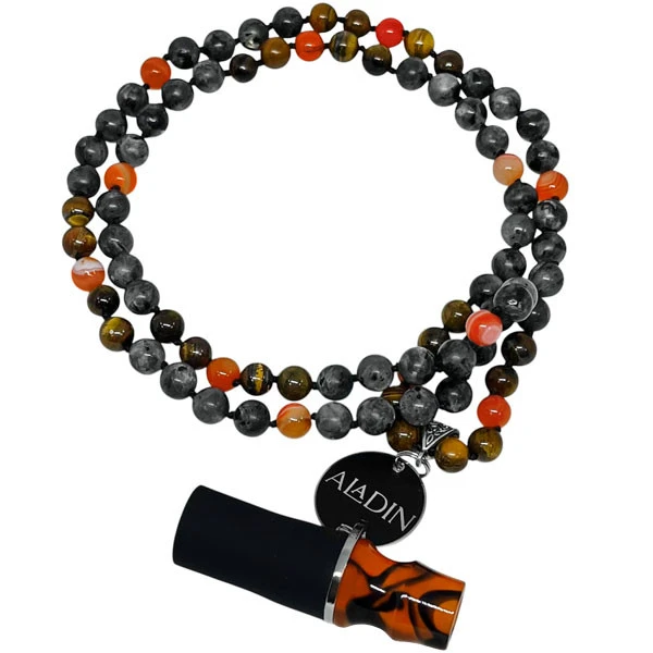 Персональный мундштук в упаковке Aladin Premium (Оранжевый с черным)