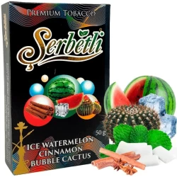Табак Serbetli Ice Watermelon Cinnamon Bubble Cactus (Лед Арбуз Корица Бабл Кактус) 50гр