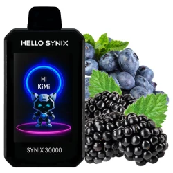 Одноразовая электронная сигарета Hello Synix Blackberry Blueberry (Ежевика Черника) (30000 Затяжек)