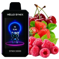 Одноразовая электронная сигарета Hello Synix Cherry Strawberry Raspberry (Вишня Клубника Малина) (30000 Затяжек)