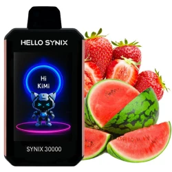 Одноразовая электронная сигарета Hello Synix Strawberry Swag (Клубника Свэг) (30000 Затяжек)