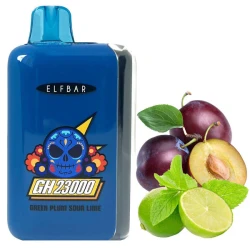 Одноразовая электронная сигарета Elf Bar GH Green Plum Sour Lime (Зеленая Слива Сауэр Лайм) (23000 затяжек)