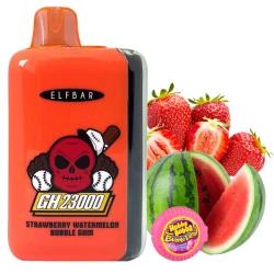 Одноразовая электронная сигарета Elf Bar GH Strawberry Watermelon Bubble Gum (Клубника Арбуз Бабл Гам) (23000 затяжек)