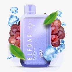 Одноразовая электронная сигарета Elf Bar Raya D1 Grape Ice (Виноград Лед) (13000 Затяжек)