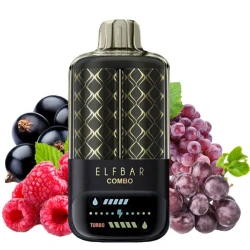 Одноразовая электронная сигарета Elf Bar Combo Blackcurrant Raspberry + Grape (Черная Смородина Малина + Виноград) (25000 Затяжек)