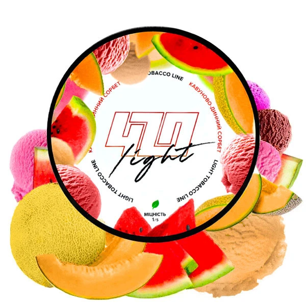 Табак 420 Light Line Арбузно Дынный Сорбет 40 гр