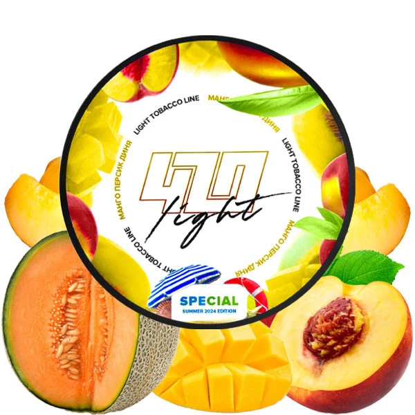 Табак 420 Light Line Манго Персик Дыня 250 гр