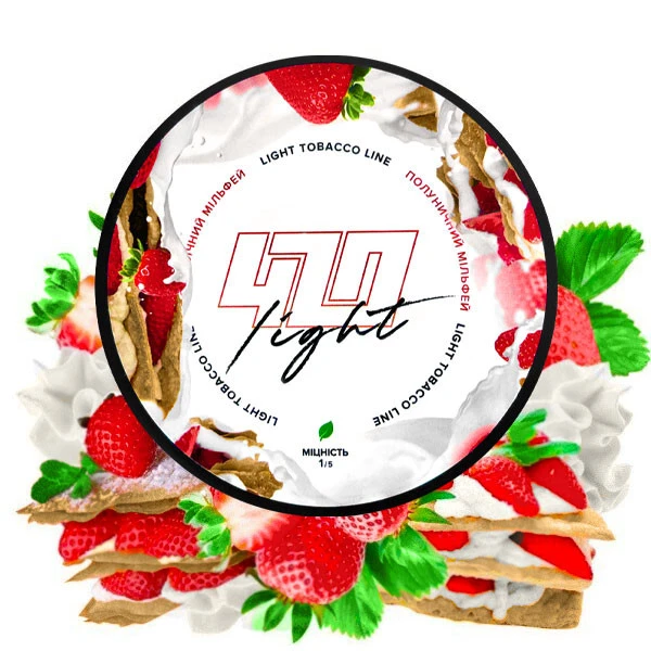 Табак 420 Light Line Клубничный Мильфей 40 гр