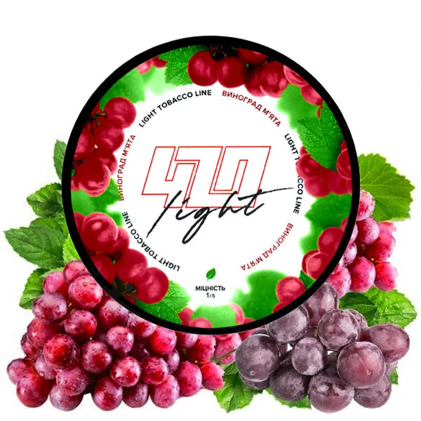 Табак 420 Light Line Виноград Мята 40 гр