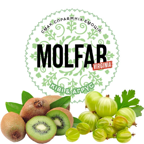 Табак Molfar Tobacco Virginia Line Киви Крыжовник 100 гр